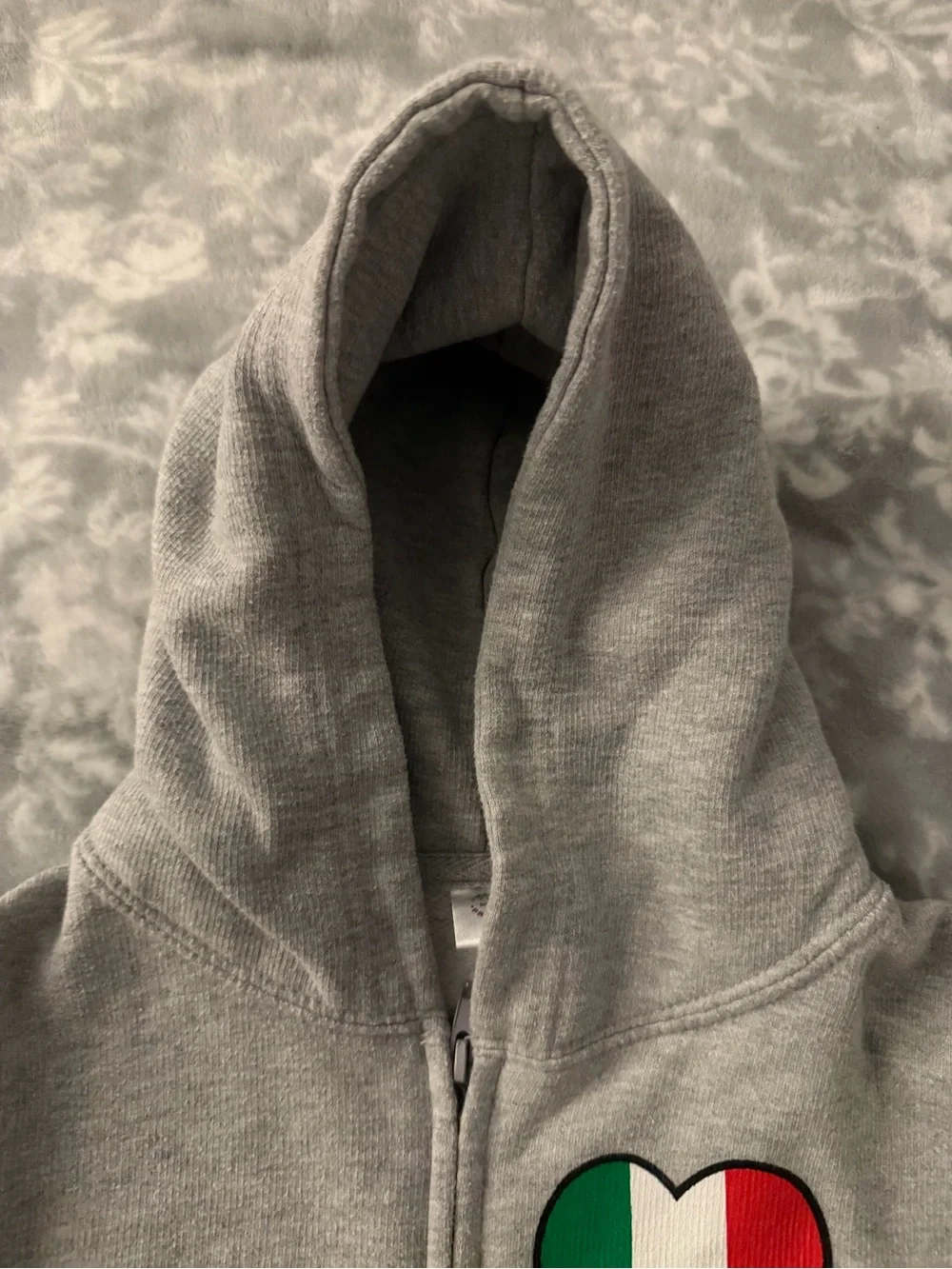 Jon Lauren Italian Princess Zip Hoodie with Italian Flag Heart